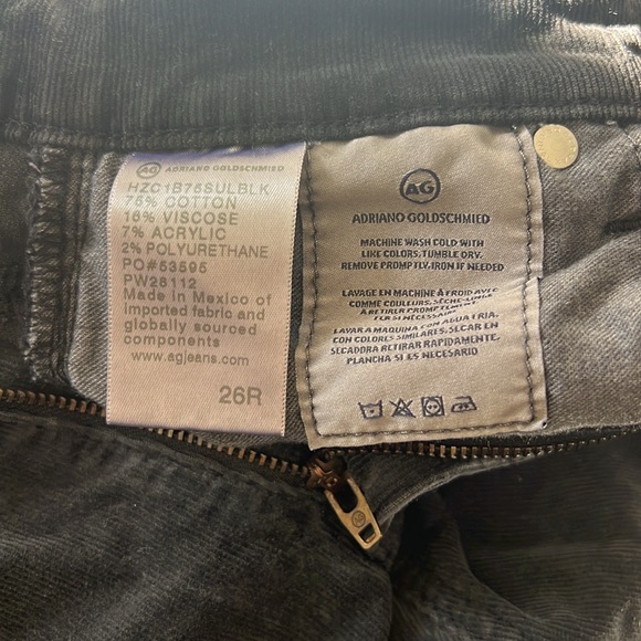 AG Denim. Alexxis Boot - High Rise Vintage Boot Cut - Black corduroy jeans - Picture 3 of 4